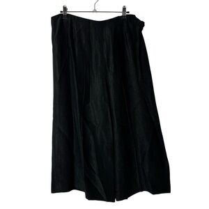 Boutique Black‎ Linen Wide Leg Crop Pants L